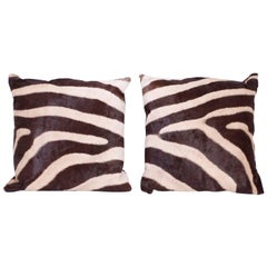 Pair of Zebra Pillows, Priced Individually