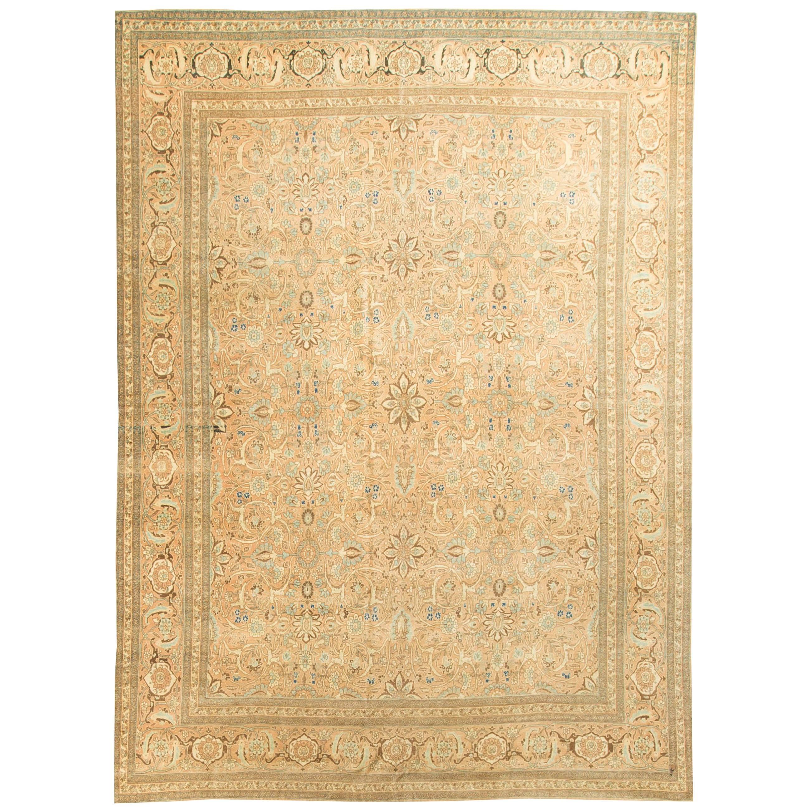 Antique Persian Tabriz Rug Carpet Circa 1900  9'8 x 12'6 For Sale