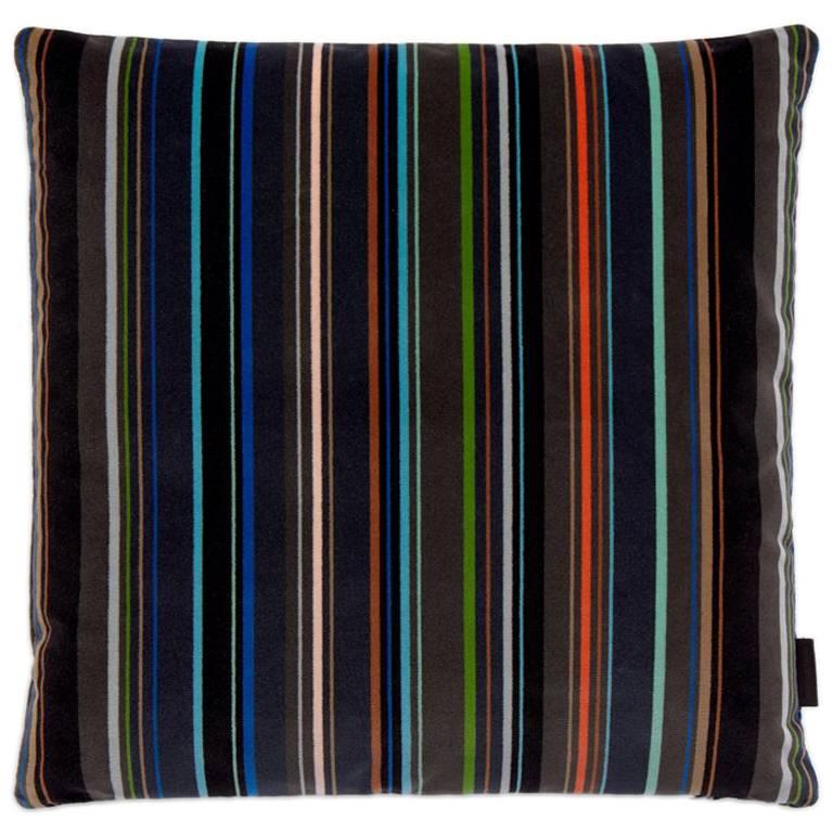 Maharam Pillow, Velvet Stripe by Paul Smith For Sale