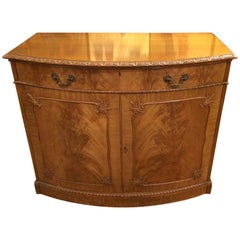 Luscious Burled Walnut Chest of Drawers with Front Panel Doors