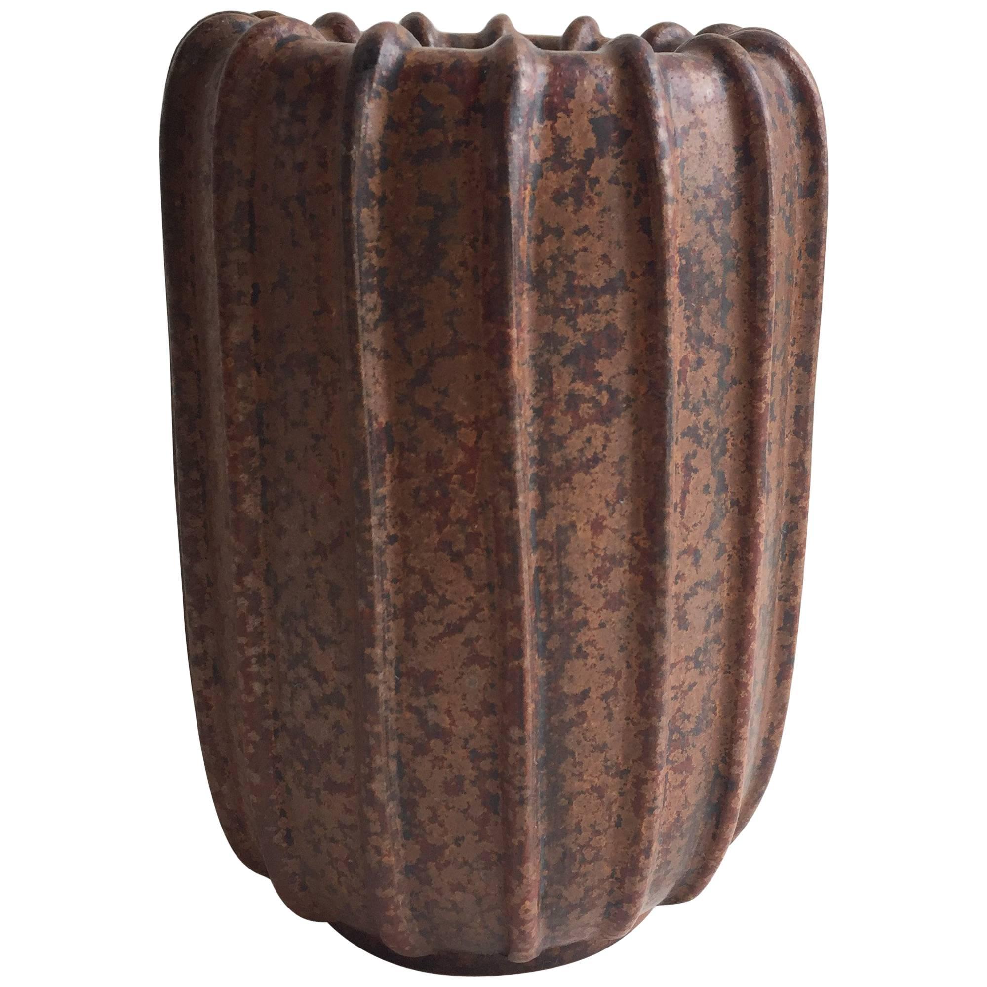 Arne Bang Stoneware Vase, 1940s For Sale