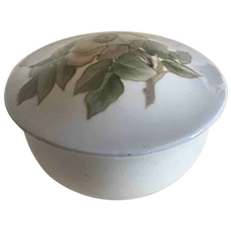 Royal Copenhagen Art Nouveau Lidded Bowl with Flower Motif #173/1 For Sale
