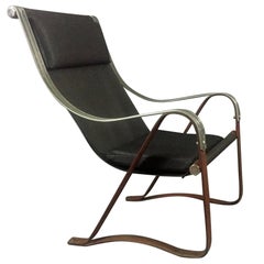 McKay Craft Sling Chair, Leather and Steel, 1930s