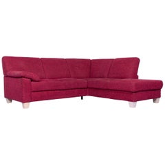 Ewald Schillig Designer Corner Sofa Fabric Red Couch Modern Wood