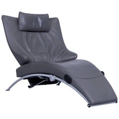 WK Wohnen Solo 699 Designer-Stuhl Leder Grau Function Couch Modern