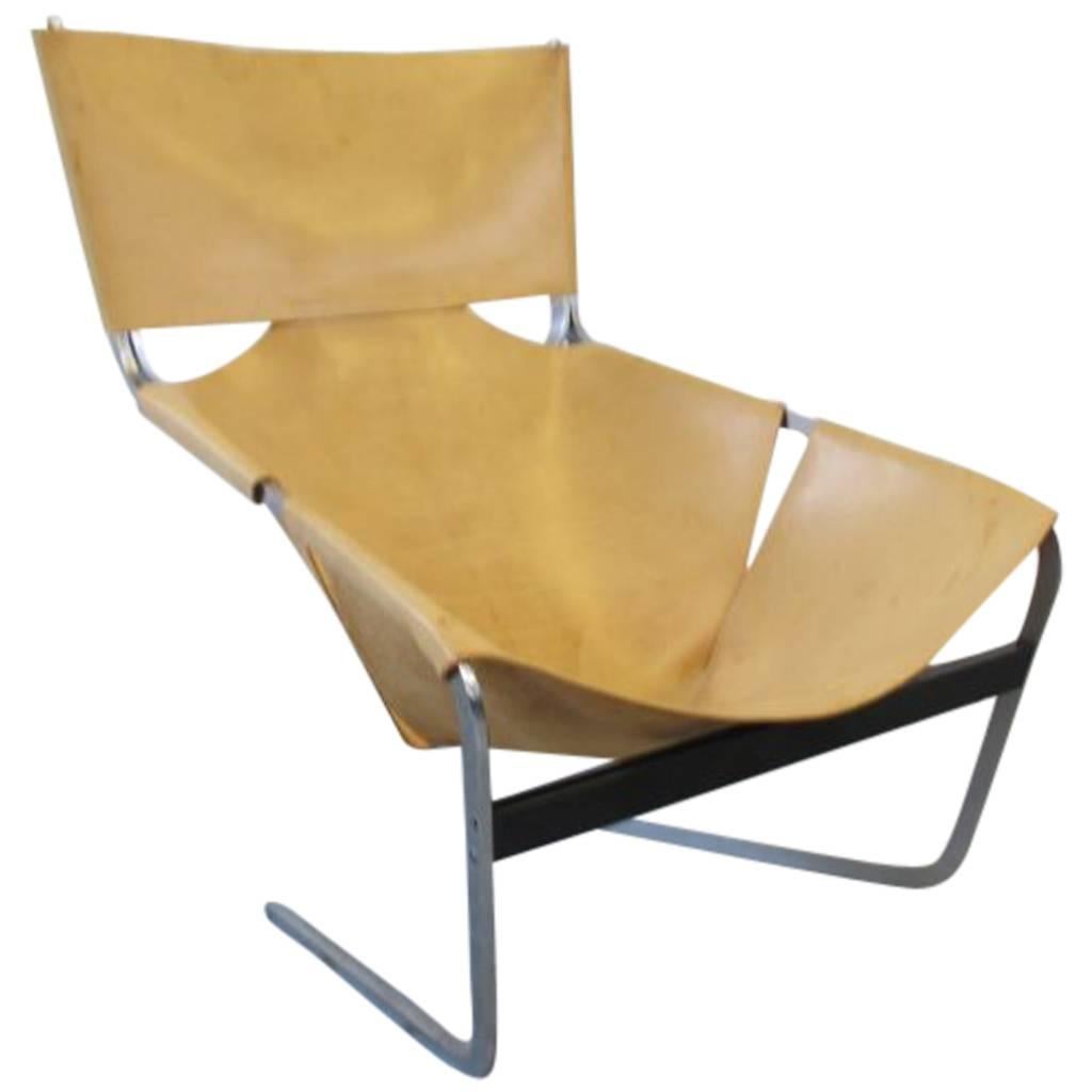 1960s Pierre Paulin for Artifort Leather F444 Lounge Chair