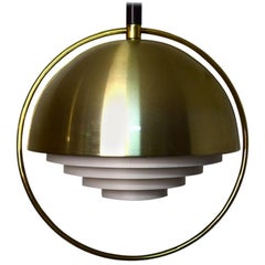 Scandinavian Designer, Brass Ceiling Lamp