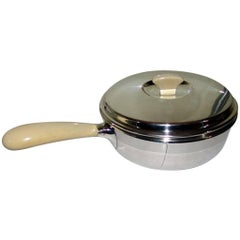 Cohr Silver Saucepan with Lid, Handle and Lid Final in Bone