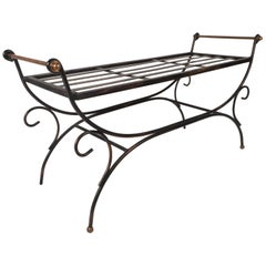 Vintage Wrought Iron Bench