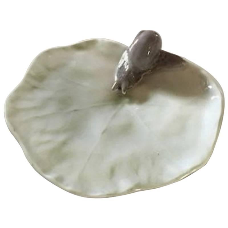 Royal Copenhagen Leaf Shaped Dish with Snail #6/3 For Sale