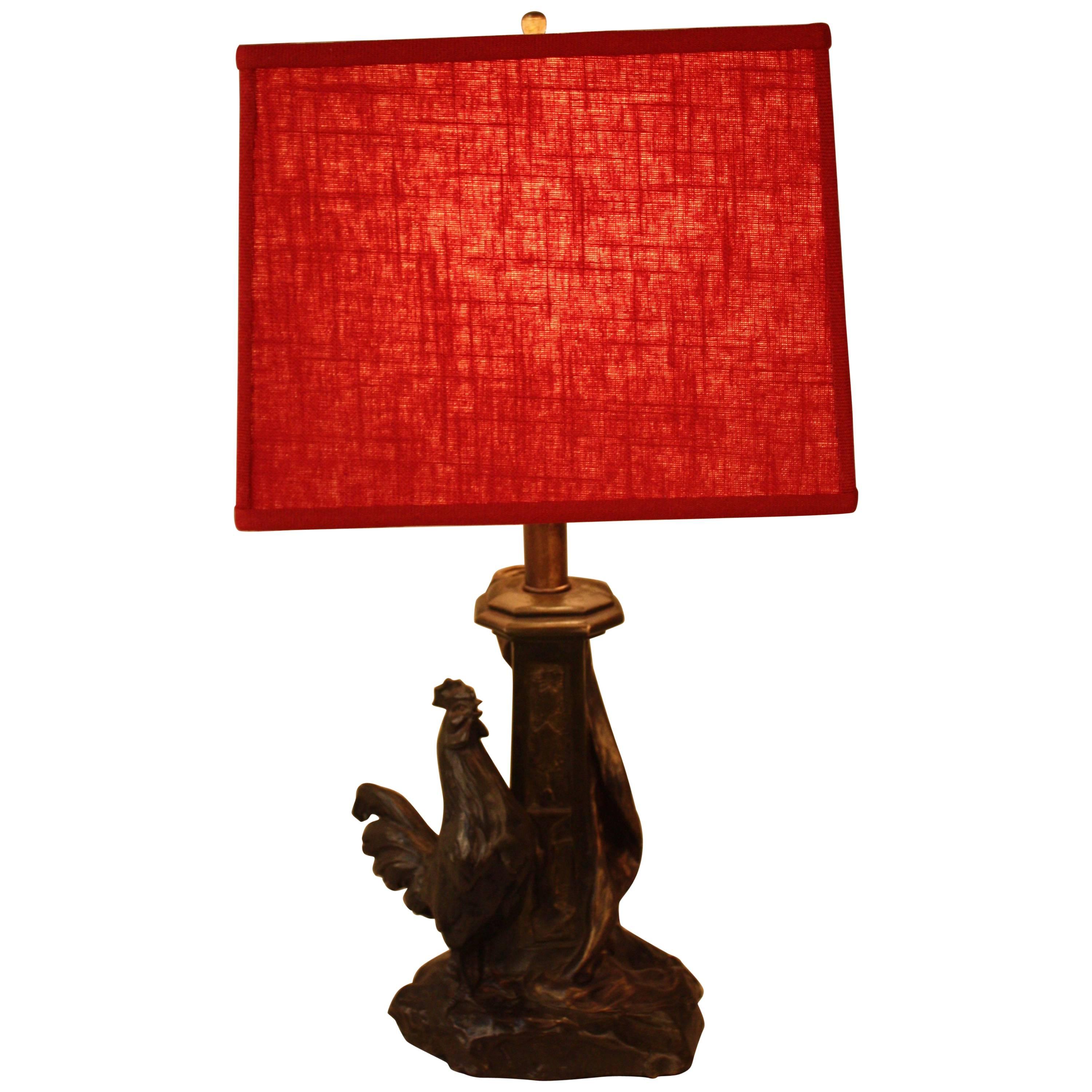 Bronze Rooster Table Lamp by Antoine Bofill
