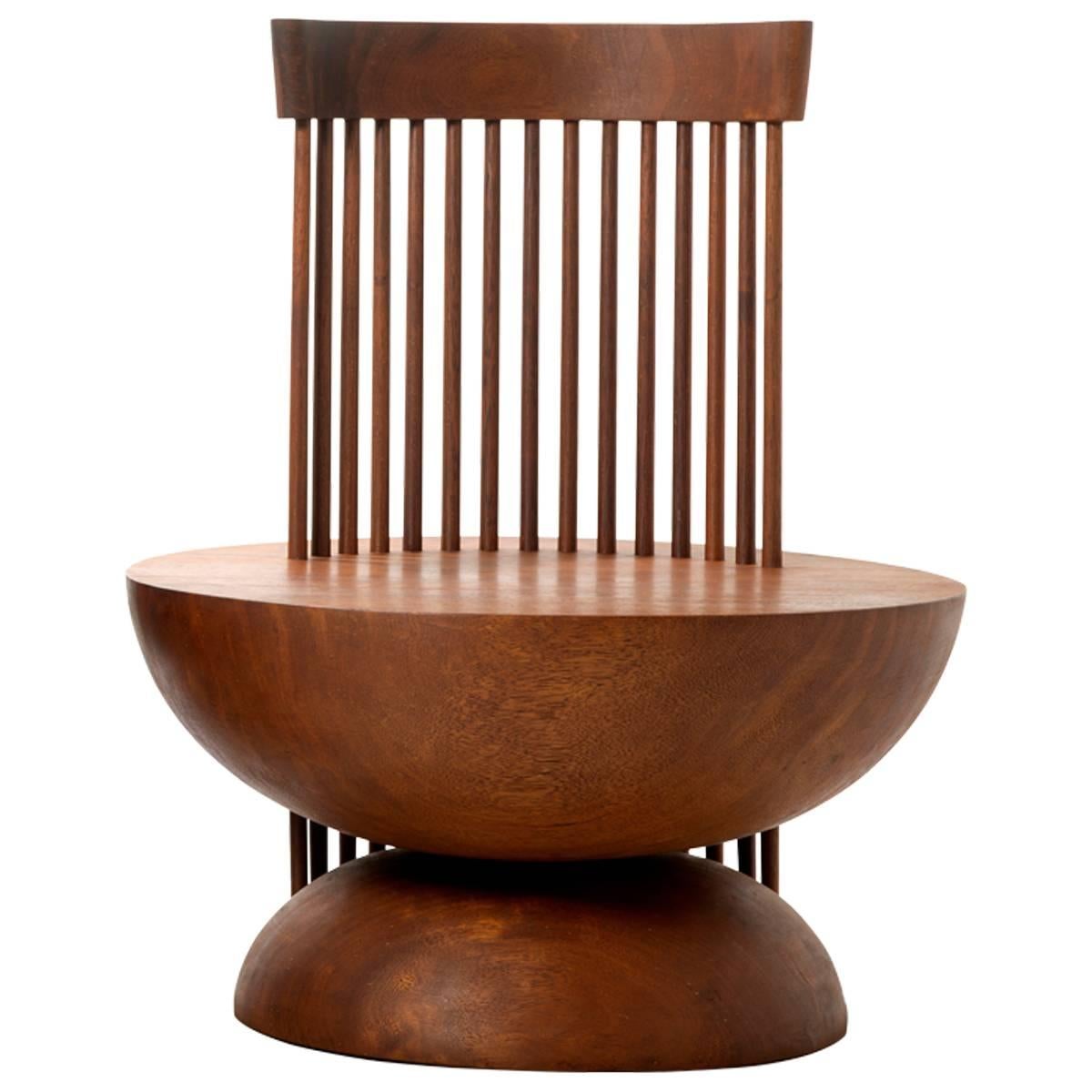 Contemporary Mass Chair #2 in Solid Kwila Wood Chair