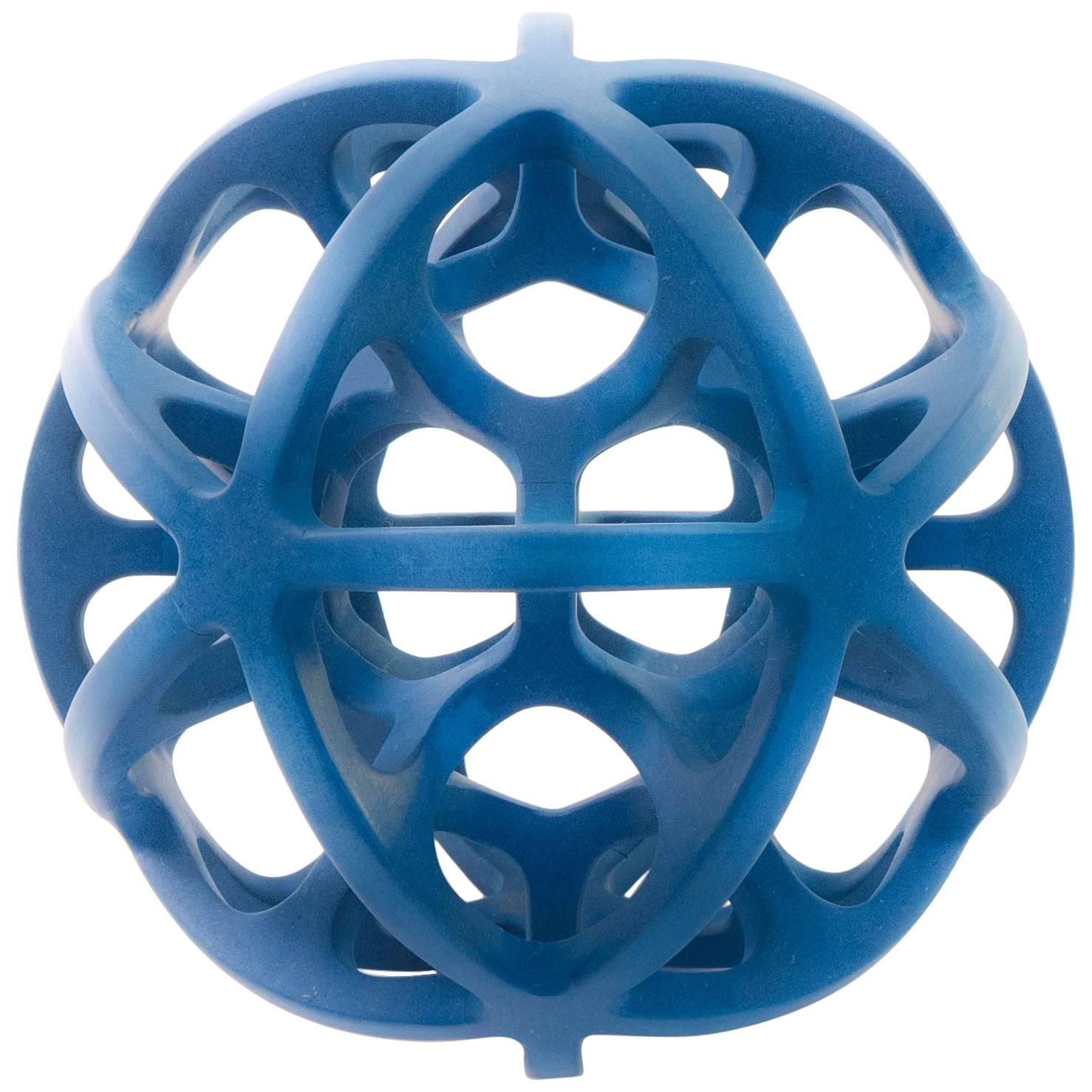 Contemporary Mexican Geometric Dual Icosahedron Handcrafted Sphere Sculpture For Sale