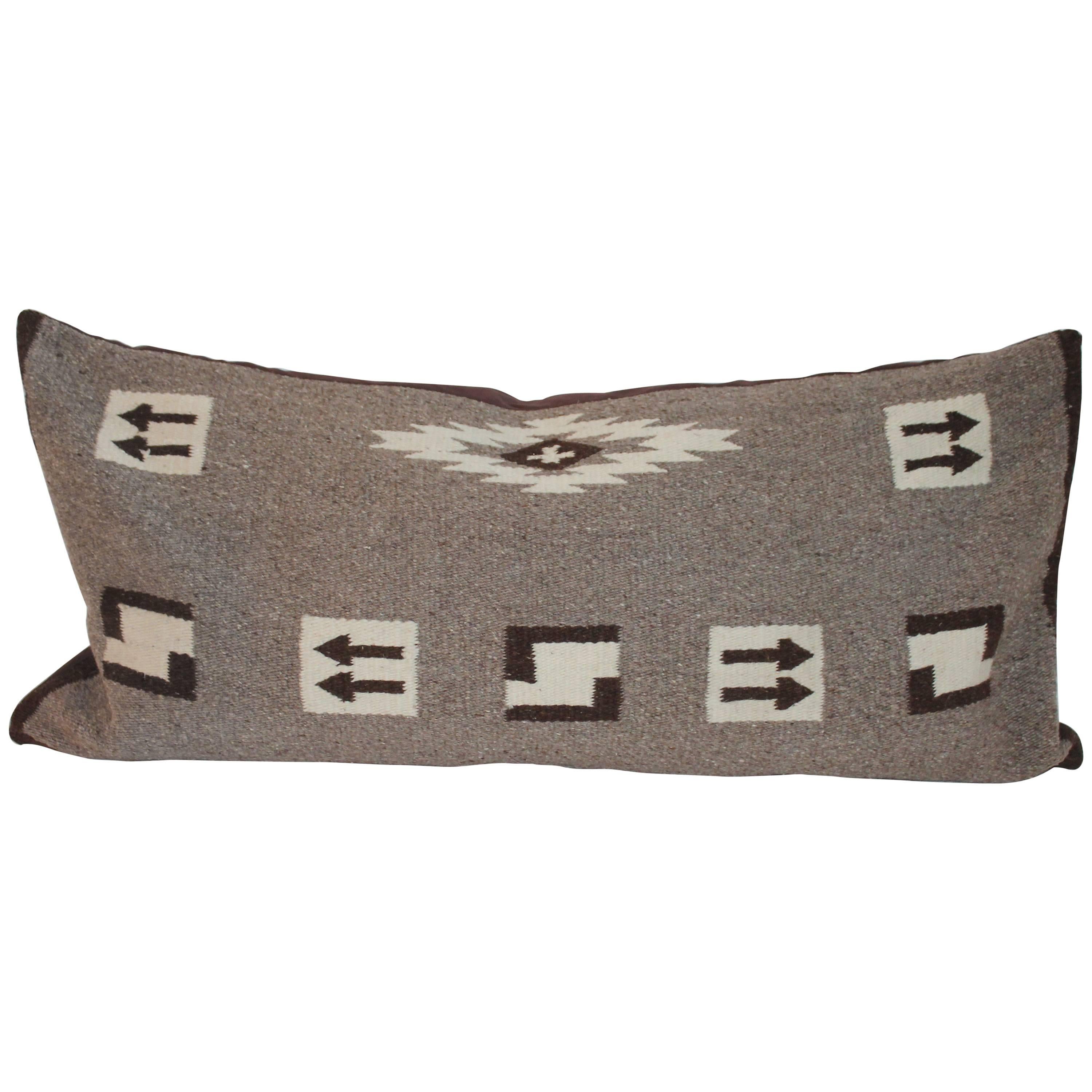 Navajo Indian Weaving Bolster Pillow, Large