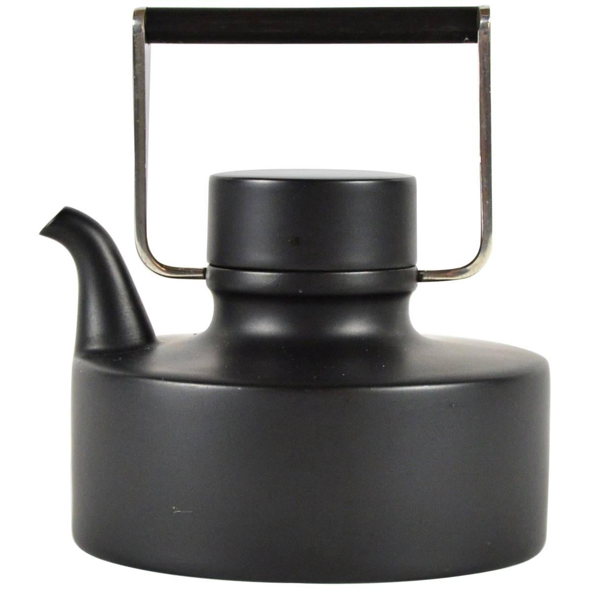 Black Porcelain Teapot by Tapio Wirkkala for Rosenthal Studio Linie, 1963