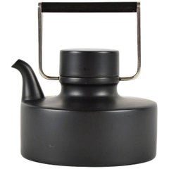 Vintage Black Porcelain Teapot by Tapio Wirkkala for Rosenthal Studio Linie, 1963
