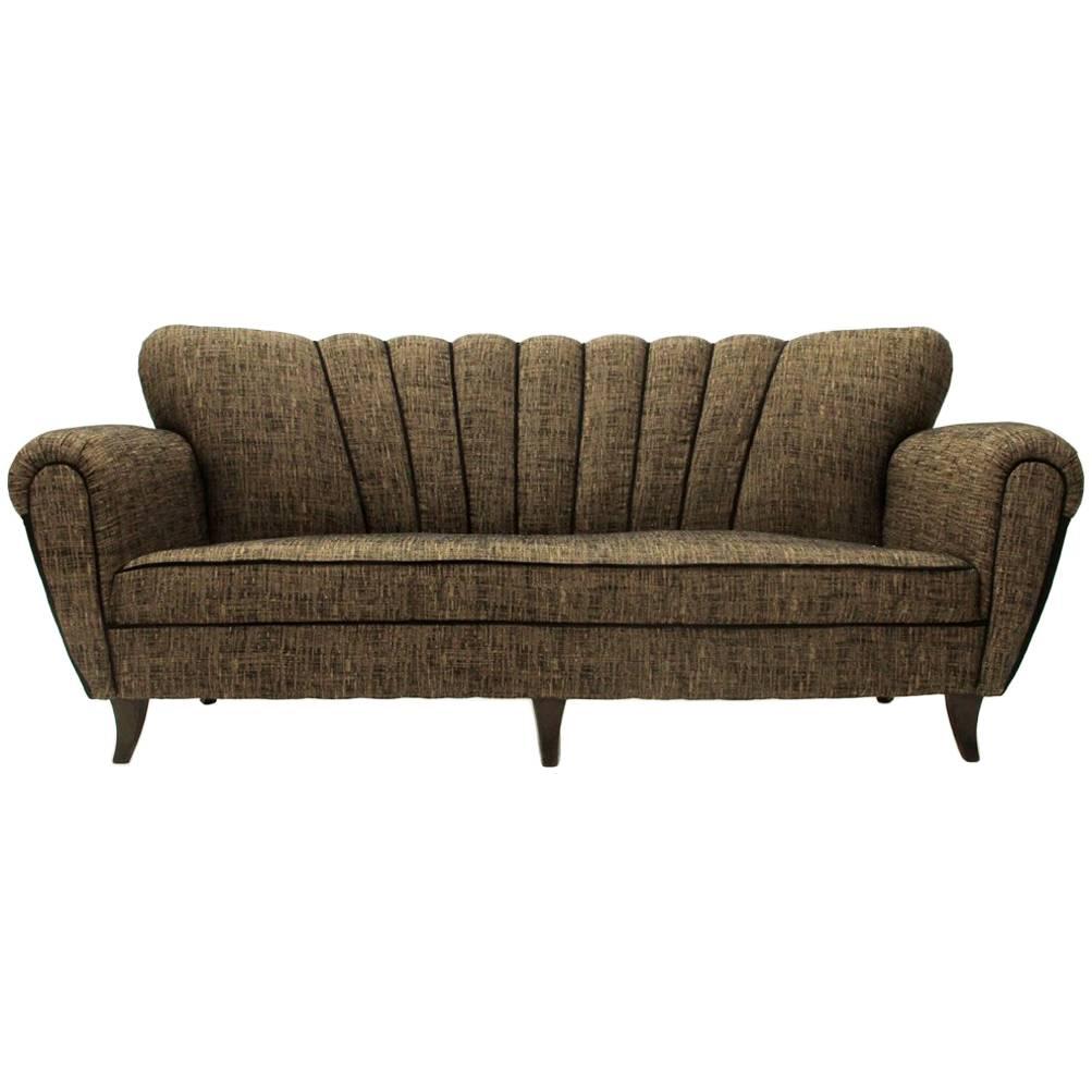 Italian Three-Seat Black and Brown Sofa, 1950s at 1stDibs | 1950s sofa