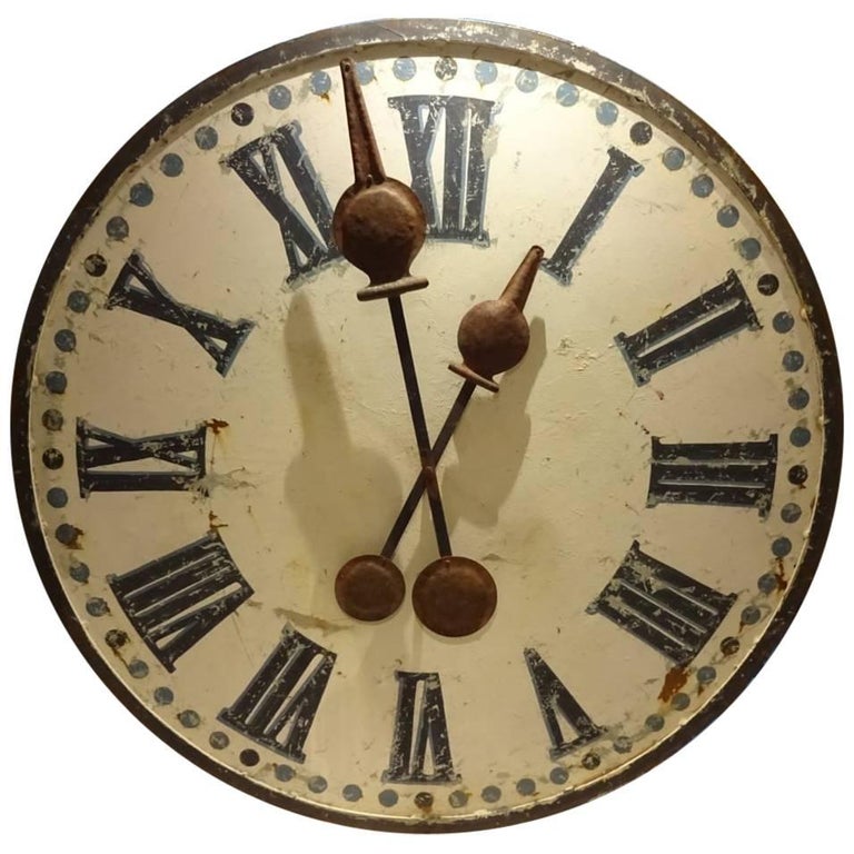 Large Cadran Vintage Clock Face at 1stDibs