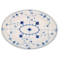 Bing & Grondahl, B&G Blue Fluted Large Oval Dish