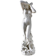 Italian Marble Dust Garden Statue, 1950s