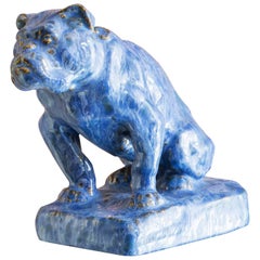Vintage Ceramic Bulldog Sculpture