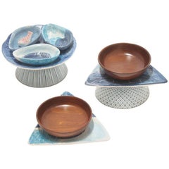 Vintage Brazilian Contemporary Set of Appetizer Ceramic Bowls by Rodrigo Almeida