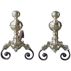 Used 17th Century French Louis XIV Andirons or Firedogs