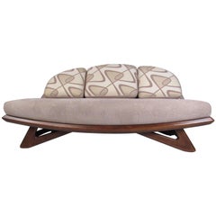 Powder Blue Lawson Style Four Cushion Sofa Vintage Mid Century Adrian Pearsall Style Mid Century Modern Sofa