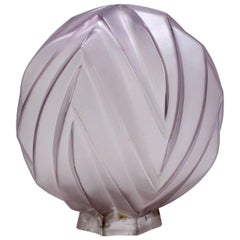 Period French Art Deco Sabino Paris Glass Geometric Ceiling Globe Lamp Shade
