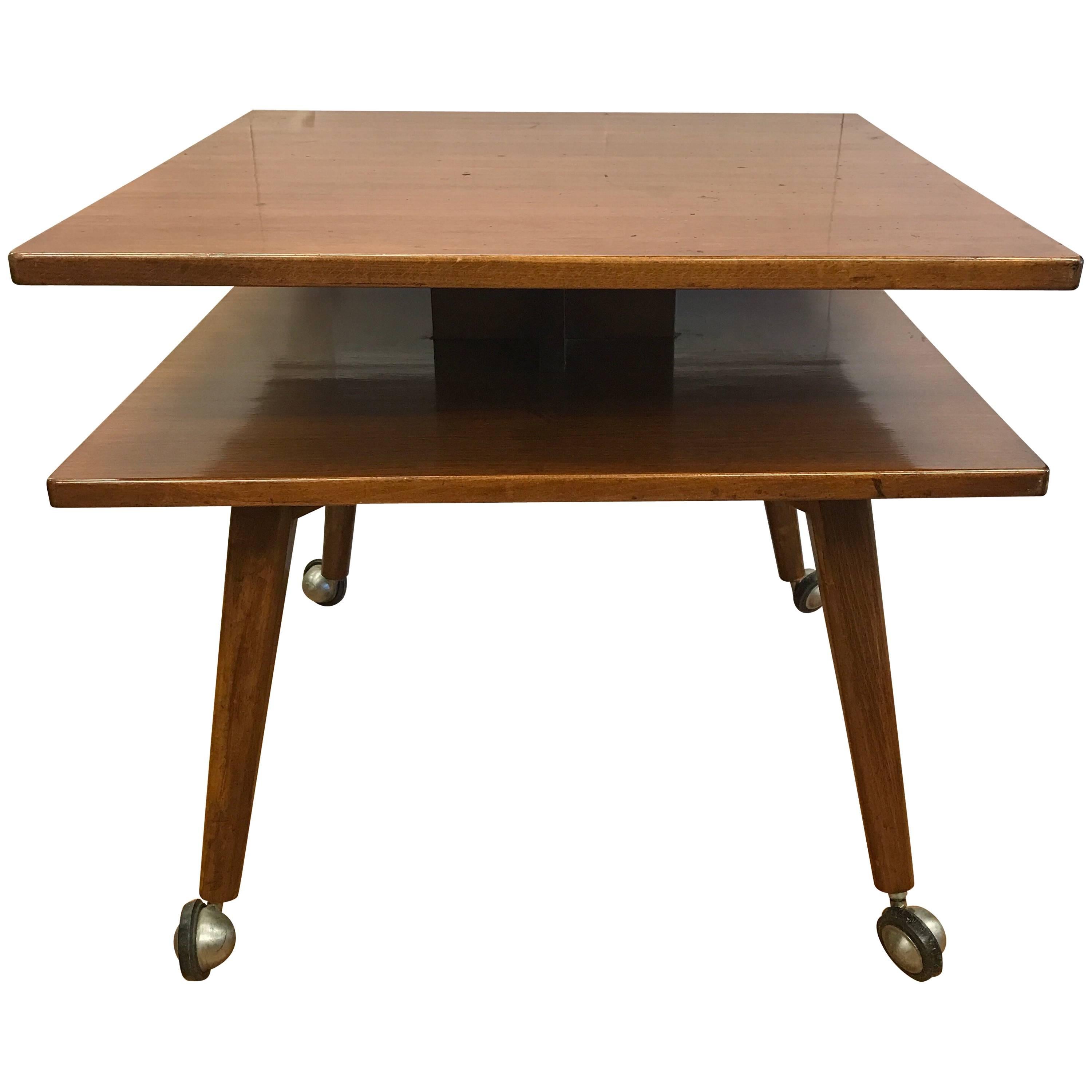 Swedish DUX Midcentury Two-Tiered Table