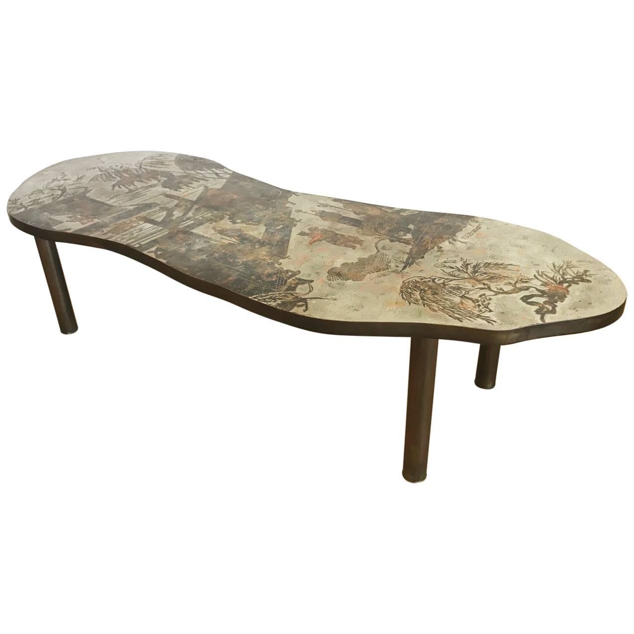 Free-Form Chinoiserie Coffee Table by Kelvin and Philip Laverne