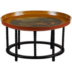 19th C. Danish Tole Tray Table