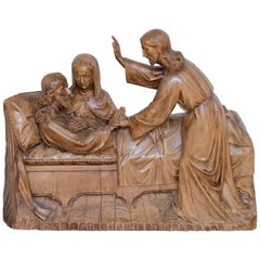 Religious Carving 
Death of St. Joseph
