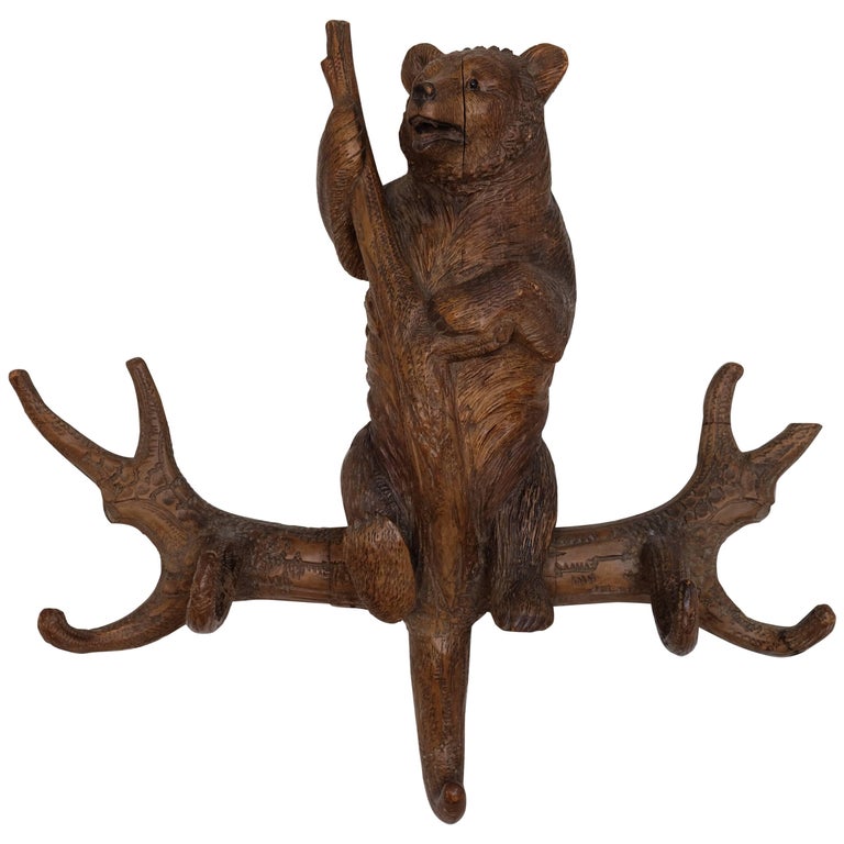 Black Forest Bear Coat Rack For Sale at 1stDibs