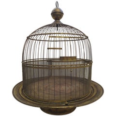 Hendryx Art Deco Brass Bird Cage at 1stDibs