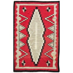 Tapis Navajo ancien éblouissant à l'œil nu, 3'9" x 5'11".