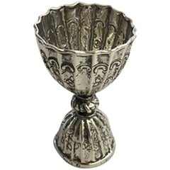 Sterling Silver Measuring Cup / Jigger Ornamented with Flowers