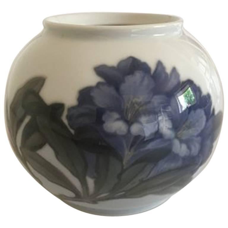 Royal Copenhagen Vase #845/42B with Blue Rhododendron Motif For Sale at  1stDibs