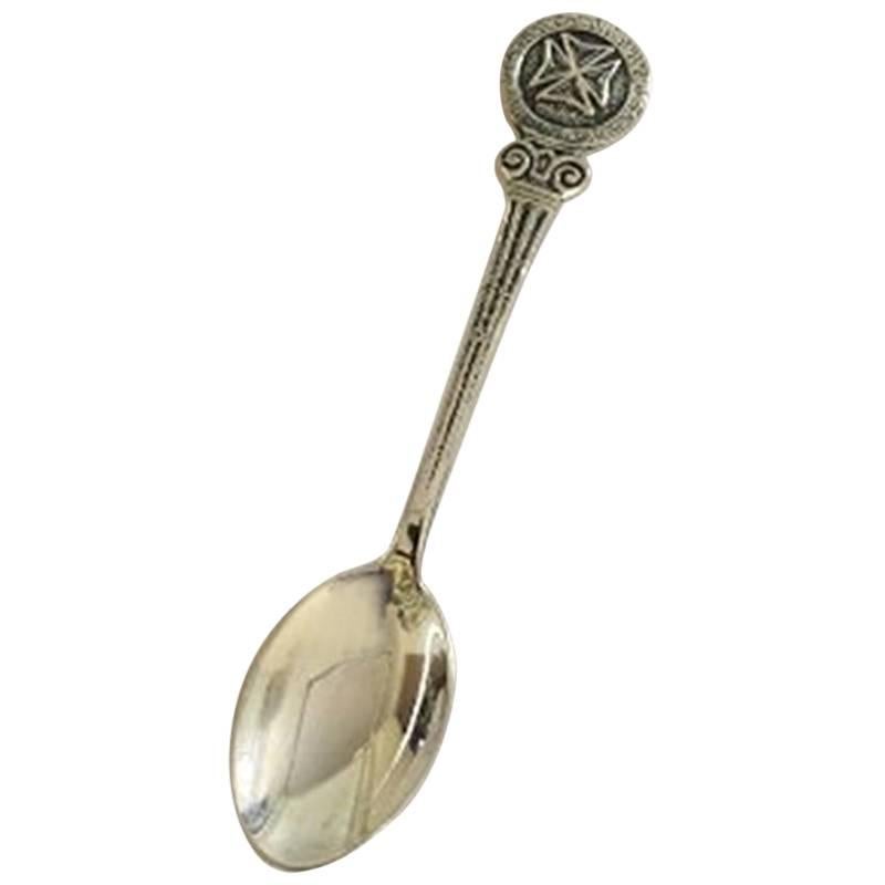 German Silver Spoon 800 with Iron Cross German Military For Sale