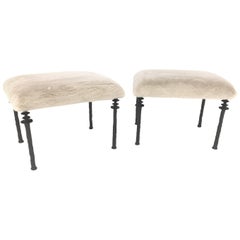 Pair of Sorgue Stools by Bourgeois Boheme Atelier