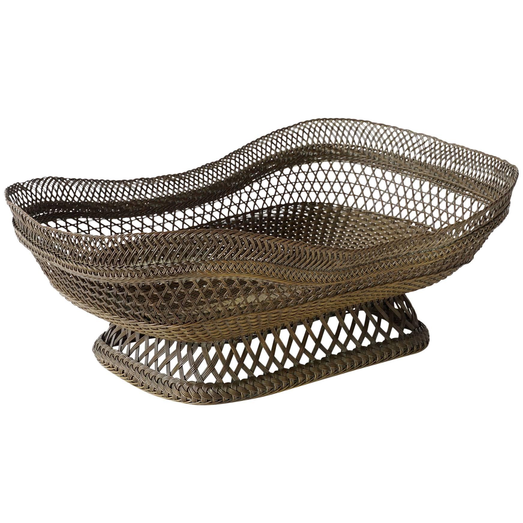 French Victorian Wire Footed Bowl / Basket
