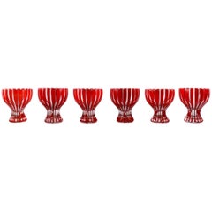 Vintage 6 cocktail glass "Strict", Bengt Orup, Johansfors. 1950s.