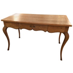 Sophisticated Bleached Oak French Style Writing Desk