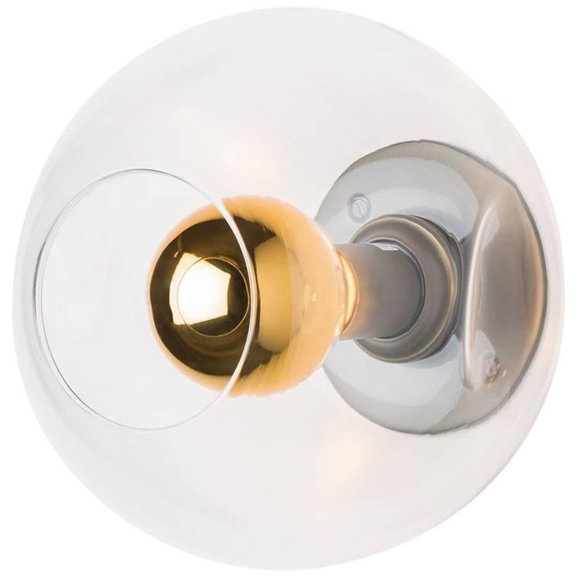 Lindsey Adelman Branching Sconce Wall Light in brass and hand-blown glass For Sale