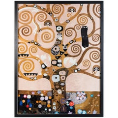 Contemporary Art Panel Reproduction of Gustav Klimt's 'Tree of Life'