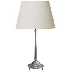 Fine Arts and Crafts Silver Table Lamp by K. Andersson, Stockholm