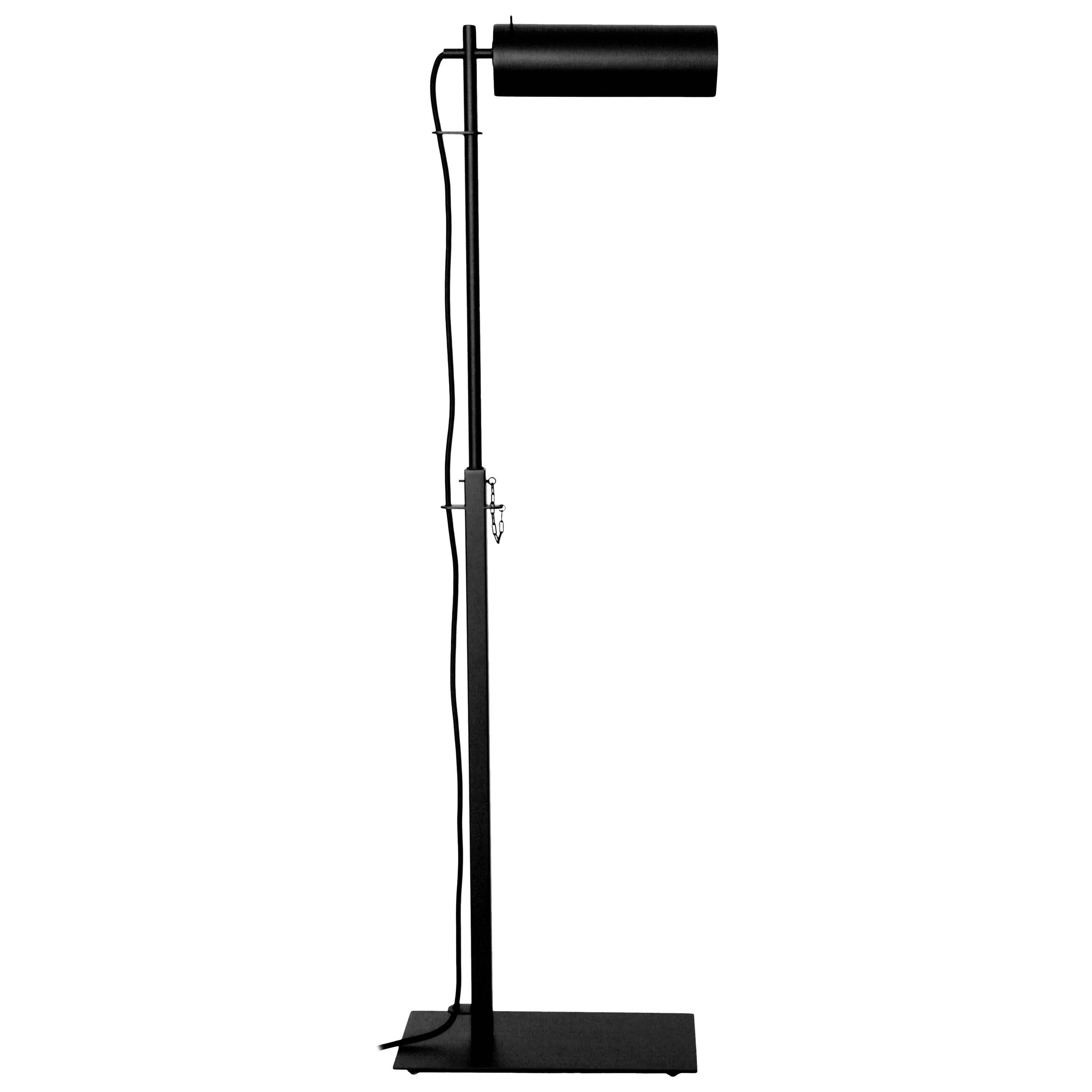 Adjustable Black Floor Lecture Lamp (50 to 65 in. Height) For Sale