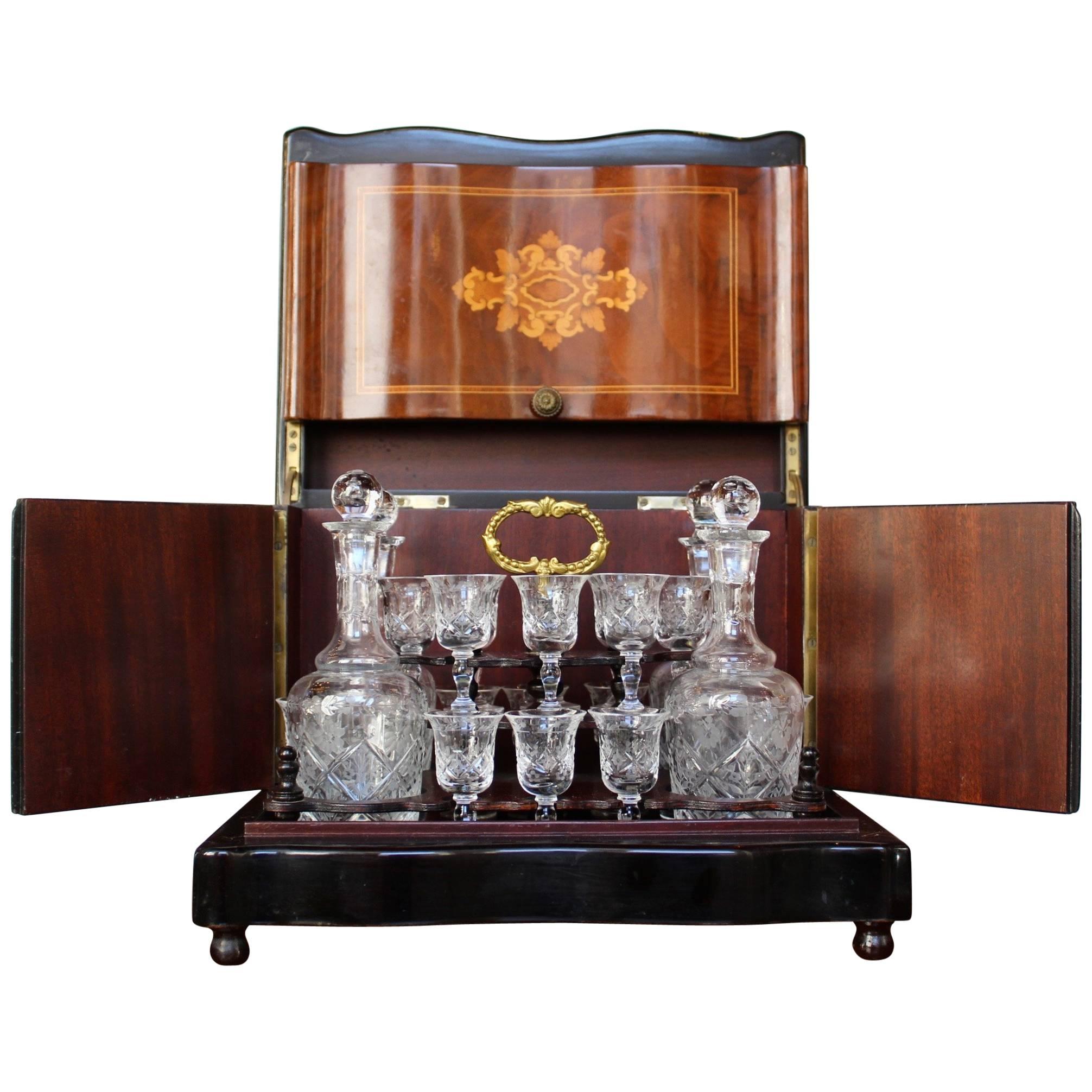 19th Century French Cave a Liqueurs or Tantalus For Sale