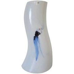 Large Kjell Engman Kosta Boda Cat Walk Swedish Glass Vase