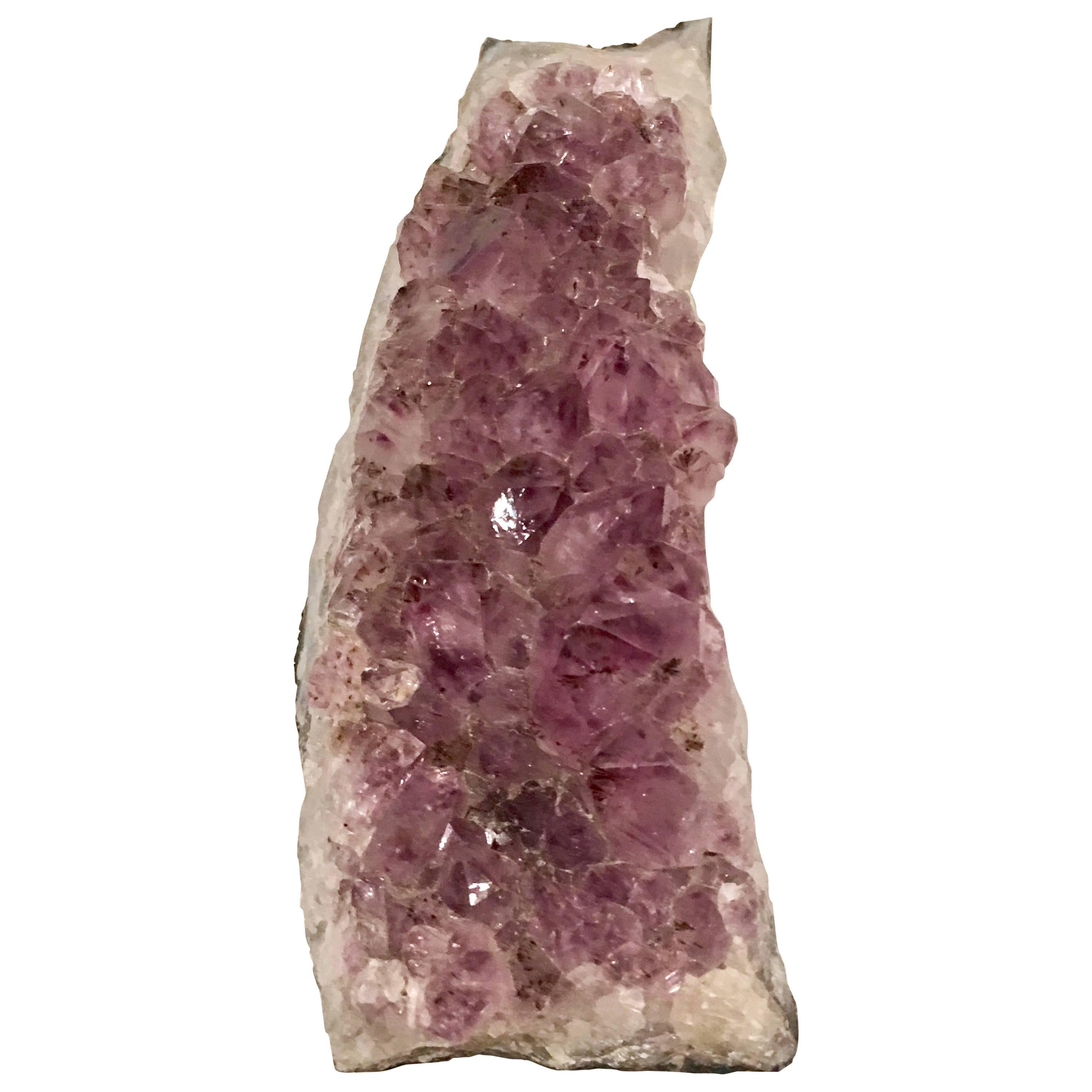 20th Century Large Brazilian Amethyst Geode Fragment Specimen Sculpture For Sale